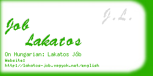 job lakatos business card